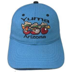 Academy Fits Yuma Arizona Mariachi Chili Peppers Blue Strapback Baseball Cap Hat